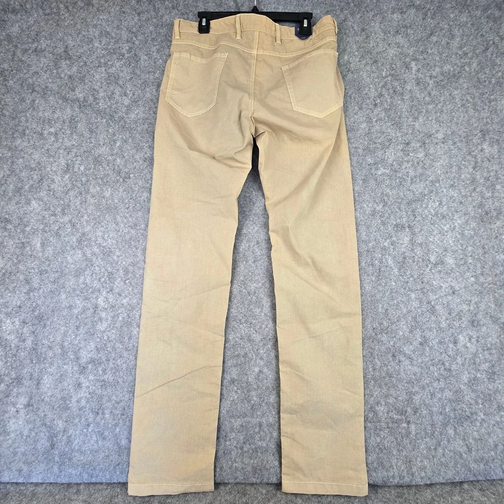 Ballin Crescent Nailshead Pants Mens 35 Khaki Modern Fit Cotton Stretch Trousers